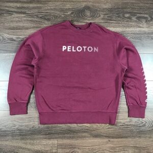 Adidas Peloton Men's Sporty Style Gym Wear Burgundy Pullover Sweater Size Large